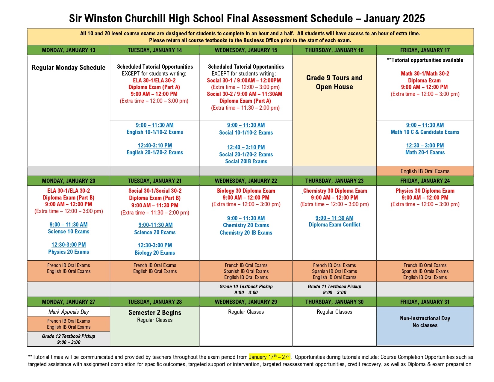 January 2025 Final Exam Schedule Updated Nov 14 page 0001 1 